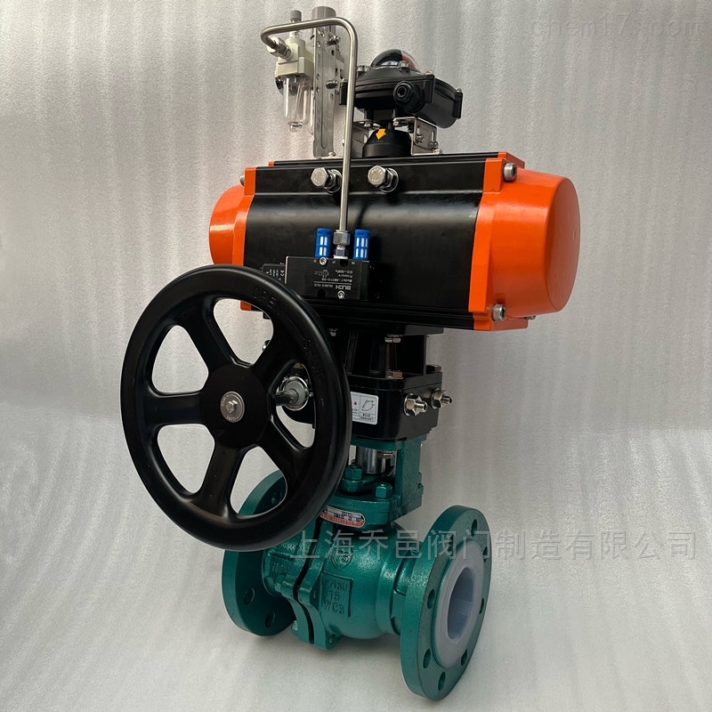 <strong><strong><strong><strong>单作用带手轮气动衬PFA球阀</strong></strong></strong></strong>